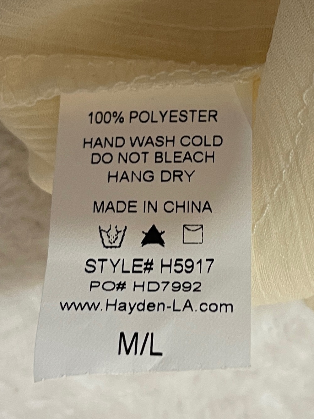 Hayden Los Angeles Sheer White Bohemian Lace Long Sleeve Peasant Blouse Top L - Picture 12 of 13